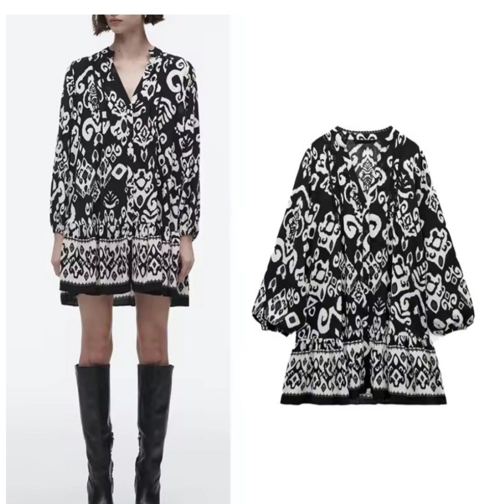 Zara printed dress size XXL